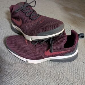 Nike Maroon and Gray Sneakers